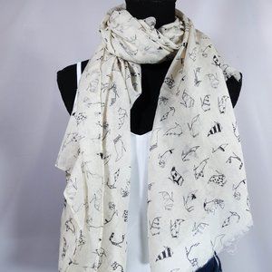 🛍white lightweight shoe scarf